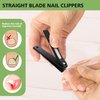 Baluca Straight Nail Clipper Set for Thick Toenails, Professional Stainless Steel Ultra Sharp Fingernail Toenail Clippers Cutter Trimmers - Thick Wide Jaw Toe Nail Clippings for Seniors, Men & Women