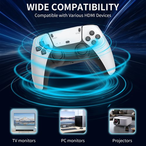 Vergissm Wireless Retro Game Console, 20000+ Classic Games Retro Game Stick, Plug & Play Video Game Console for TV, Dual 2.4G Wireless Controllers, 4K High Definition HDMI Output, Built-in 64G