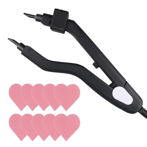 GlamorDove Profession Fusion Hair Extensions Tool Melting Heat Iron Hair Connector with Heat Shield Guards Wand for Keratin Bonding Tool for C/U/I/Flat Tip US Plug Temperature Adjustable