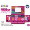 Play22 Real Washable Kids Makeup Palette For Girl - My First Princess Make Up Set Include 4 Blushes, 8 Eyeshadows, 6 Lip Glosses, 8 Glitter Glaze, Mirror, Brushes, Eyeshadow Wand - Best Gift