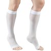 Truform Sheer Compression Stockings, 15-20 mmHg, Women's Knee High Length, Open Toe, 20 Denier, White, Small