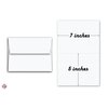 White Classic Linen Blank Fold Over Greeting Cards and Classic Linen Envelopes | 5 X 7-Inches When Folded | 25 Sets