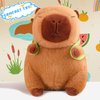 Valentines Day Gifts for Kids, 9.8in Capybara Plush Cute Capybara Stuffed Animals with Turtle Backpack, Kawaii Capibara Plushie Toys Animals Pet Doll Soft Hugging Pillow for Boys Girls Birthday Gift