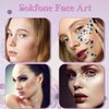 3 Sheets Face Gems Self Adhesive Rhinestones Stick on Face Jewels Stickers Decorations for Face, Makeup, Nail, Crafts (Rose Red)