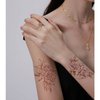 Aresvns Henna Tattoo, 9 Sheets Henna Stickers, Waterproof Brown Henna Tattoo Stickers for Women