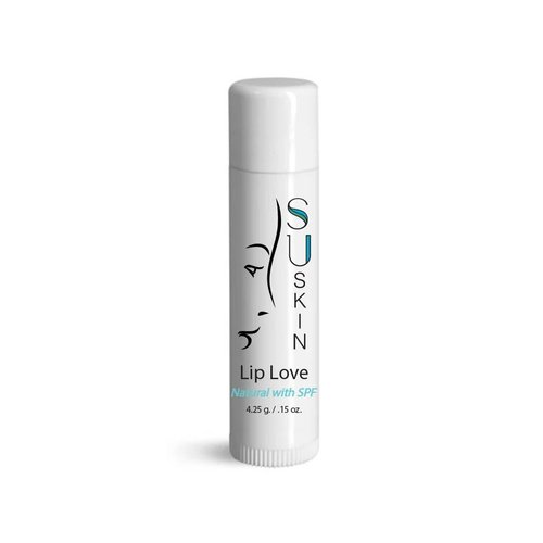 Su-Skin Non Tinted SPF Mineral Lip Balm Lip Love - All Natural Lip Care with UVA/UVB Protection