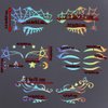 Uranian Holographic Eyeliner Stickers Temporary Self-adhesive Eyeshadow Sticker for Women Girls Spider Web Stars Eyelid Tape Wing Eye Makeup Stickers for Halloween Carnival Club Festival Party (Set 1)