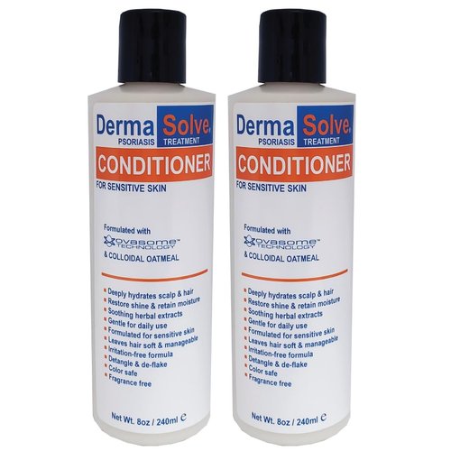 Dermasolve Psoriasis Hair Conditioner | Soothing Anti Dandruff, Seborrheic Dermatitis, Sensitive Skin, Flaky, Itchy, Dry Scalp & Damaged Hair Repair | Pack of 2