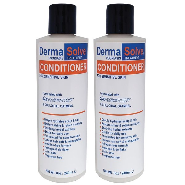 Dermasolve Psoriasis Hair Conditioner | Soothing Anti Dandruff, Seborrheic Dermatitis, Sensitive Skin, Flaky, Itchy, Dry Scalp & Damaged Hair Repair | Pack of 2