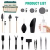 44 pcs Succulent Tool Set - 39.4" Indoor Plant Repotting Mat and 19 Pcs Mini Gardening Hand Tools Bag, Garden Plants Transplanting Supplies for Women Christmas Holiday Gardener Gifts Outdoor, Green