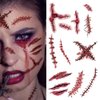 20 Sheets Body Face Fake Scar Halloween Makeup Kit, Halloween Temporary Tattoos Stickers for Kids Women Men, Halloween Party Favors Decorations Supplies, Halloween Gifts Goodie Bag Fillers