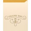 Papyrus Thank You Cards with Envelopes, Gold Flourish (16-Count)
