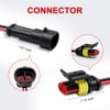 2 Pin Connector(6 kit), 18 AWG Automotive Electrical Connectors, Waterproof Wire Connectors, 2 Pin Electrical Connectors Waterproof, Plug in Wire Connectors Ideal for Motorcycle, Car, Boat