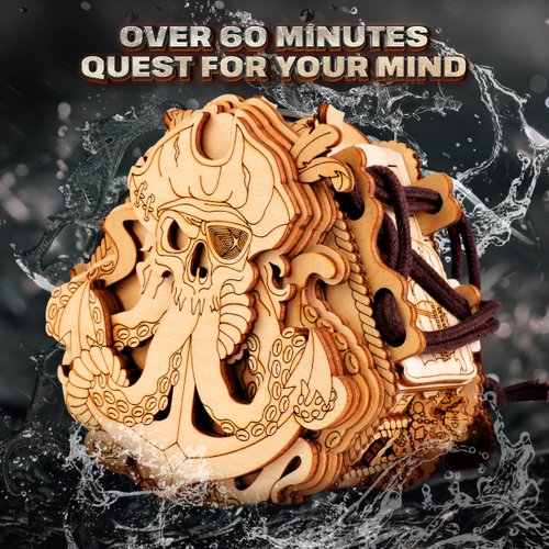 ESC WELT Blackbeard's Compass Puzzle Box - Escape Room in a Box - Brainteaser - 3D Escape Game Money Box - Gift Box Riddle Game - Puzzle Box - Wooden Puzzle Box for Family Games - Gift Box Puzzle Game