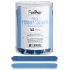ForPro Professional Collection Mini Foam Board, Double-Sided Nail File, 220/320 Grit, 3.5” L x .5” W, Blue, 50-Count