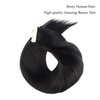 ABH AmazingBeauty Tape in Hair Extensions Semi-Permanent Pre-taped Tape Extensions Real Remy Human Hair Skin Weft, Invisible, Seamless and Reusable, 50g 20pcs, Jet Black Color 1, 18 Inch