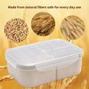 MISS BIG Lunch Box,Bento Box,Bento Box for Adults,Bento Lunch Box for Adults,Leak Proof,No BPAs and No Chemical Dyes,Dishwasher and Microwave Safe Lunch Containers for Adults (White L)