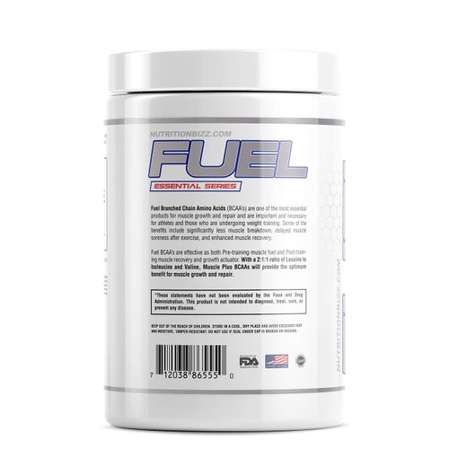 NutritionBizz Fuel 2:1:1 BCAA Powder, 5 Grams of BCAAs Amino Acids, Post Workout Recovery Drink for Muscle Building, Recovery, and Endurance, 30 Servings (Watermelon)