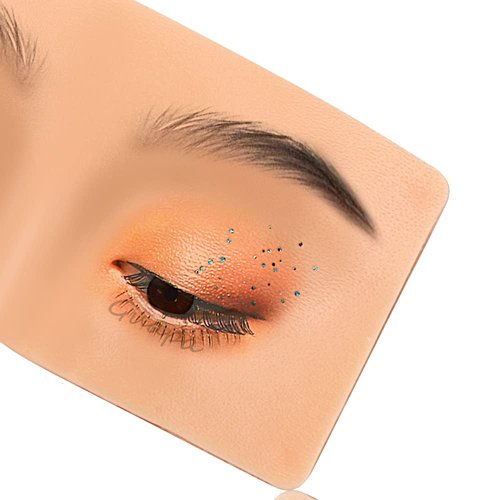 Premium 5D Eyebrow Makeup Practice Board Eyeshadow Makeup Training Skin Silicone Practice Pad for Makeup Beauty Academy (Beige)