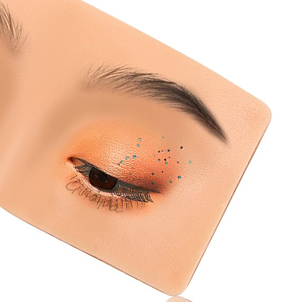 Premium 5D Eyebrow Makeup Practice Board Eyeshadow Makeup Training Skin Silicone Practice Pad for Makeup Beauty Academy (Beige)
