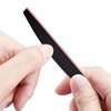 LNAUJS Nail File and Thin Buffer Block, Reusable Black Half Crescent Shape Double Sided Manicure Tools, Thin Sanding Buffing Grinding Plisher File, 100/180 Grit