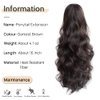StrRid Pony Tail Hair Extainson, Ponytail Extension Claw Clip in Hair Extensions Ponytail 16" Wavy Ponytail Wig Curly Synthetic Fake Hair Daily londe Hair Pieces for Women 6 oz-Darkest Brown