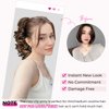 REECHO 12" Ponytail Extension, Classic Loose Curly Wavy Claw Clip Pony tails Hair Extensions Hairpieces for Women - Dark Blonde with Highlights