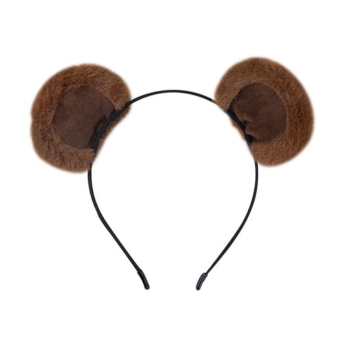 ccHuDE Brown Bear Ears Headband Bear Cosplay Hairband Animal Costume Hair Band Soft Makeup Headband Washing Face Hair Hoops Cute Party Headwear for Adult Kids