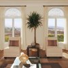 PROTINT WINDOWS Precut Pattern Texture Arched Window Film Shade, Self Adhesive Static Cling, 27 inches Diameter