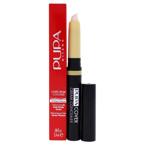 PUPA Milano Cover Cream Concealer - Offers Light To Medium Coverage - Corrects Dark Circles And Imperfections - Blendable Formula Enriched With Vitamin E - Neutralizes Skin - 007 Yellow - 0.08 Oz