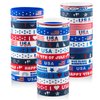 hexiaoxiao 36pcs 4th of July Rubber Bracelets Silicone Wristbands for independence day decorations Supplies fourth of july Party Favors for kids&teens Classroom Prizes Gifts