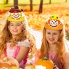 Lonfliness 30 Sets Fall Scarecrow Head Craft Kit DIY Autumn Thanksgiving Scarecrow Art Craft Make Your Own Scarecrow Head Set for Kindergarten Kids Home Classroom Game Activities Supplies