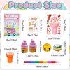 72 Pcs Ice Cream Coloring Book Party Favors Set, Candyland Donut Birthday Party Pinatas Goodie Bag Fillers,Cand Supplies Craft DIY Kit Face Stickers Tattoo for Classroom Sweet Candy Party