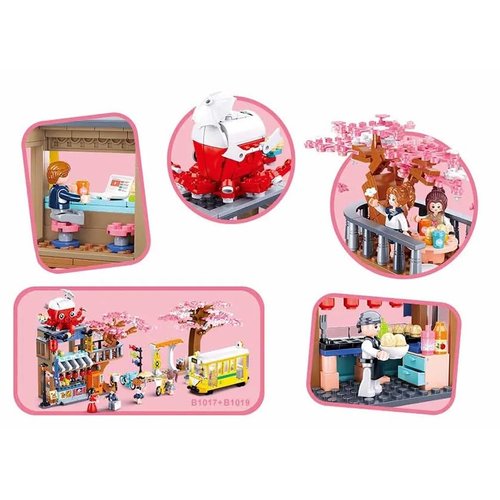 General Jim's Tako Yaki MOC Building Block Set - 548 Pieces of Modular Building Bricks and Accessories