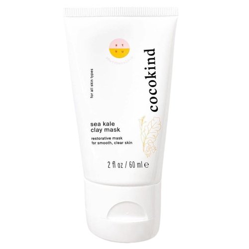 Cocokind Sea Kale Clay Mask, Gentle Exfoliaion for Radiant, Smooth Skin, Made with Blue Kale Sea Extract & Glacial Oceanic Clay to Help Reduce Excess Sebum for Smooth Skin, 2 Fl Oz