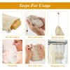 Ouligay 4pcs Soap Bags, Natural Sisal Soap Saver Bag, Exfoliating Soap Pouch, Soap Scrubber Pouch, Plastic-Free Exfoliating Foaming and Drying Soap Holder for Shower