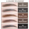 Eyebrow Pencil,1.5mm Micro Brow Pencil Dual Ended,Professional Waterproof Eyebrow Pencil Oetuiow with Spoolie Brush.(#02 Grey 1PCS)