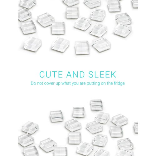 Mymazn Fridge Magnets Refrigerator Magnets for Fridge Cute Glass Magnets Decorative Kitchen Office (White)