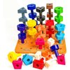 Skoolzy Toddler Peg Board 38 pcs - Pegboard for Toddlers - Stacking Peg Board - Montessori Learning Toys for Toddlers 2+