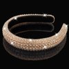 AHONEY Rhinestone Headband for Women Girls, Hair Bling Crystal Glitter Sparkly Diamond Padded Headband Fancy Jeweled Headpiece Holiday Hair Accessories Birthday Gifts (Gold)