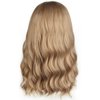 MAGQOO Blonde Wig for Men Long Curly Ash Blonde Wig Dirty Blonde Cosplay Costume Wig