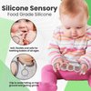 Avee & Co Silicone Teether Rings, Baby Teether Rings, Baby Teether Link with Pacifier Clip, Attachable Teether Chew Toy for Babies, BPA Free Teething Relief Baby Chew Toys, Sensory Teething Ring