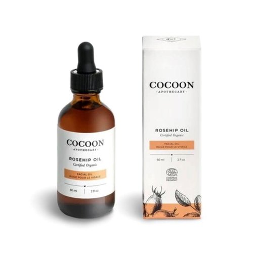 COCOON APOTHECARY Rosehip Oil Facial Oil, Ecocert Cosmos Organic, Nourish + Calm, Hydrate, Smooth Dry Irritated Skin, Rich in Antioxidants, Organic Rosehip Oil, 2 fl oz