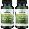 Swanson Lion's Mane Mushroom Capsules - 500 mg Each, 60 Capsules - Herbal Supplement Supporting Cognitive Function (2 Pack)