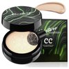Mushroom Head Air Cushion CC Cream - Moisturizing & Oil Control BB Cream Foundation Create Long-Lasting, Waterproof Makeup Base Primer, Concealer Full Coverage for All Skin Types (Ivory)