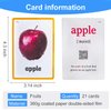 Fruits/Vegetable/Foods/Food Quantities Flash Cards English Flash Cards Pocket Card Learning Toys for Children Pre-Kindergarten Kids Education Aids