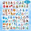 Winter Temporary Tattoos Theme 1st Birthday Party Decorations Supplies Favors 96PCS Cute Penguin Snowman Snowflake Polar Bear Tattoo Stickers Gifts for Kids Girls Boys School Prizes Carnival Christmas