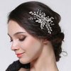 Easedaily Bride Wedding Hair Comb Silver Crystal Hair Pieces Rhinestone Headpieces Bridal Hair Clip Side Combs Hair Accessories for Women and Girls