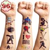 Ice Hockey Temporary Tattoos Birthday Party Supplies Decorations 96PCS Tattoos Stickers Hockey Fans Sport Winter Cute Party Favors Kids Boys Girls Gifts Classroom School Prizes Themed