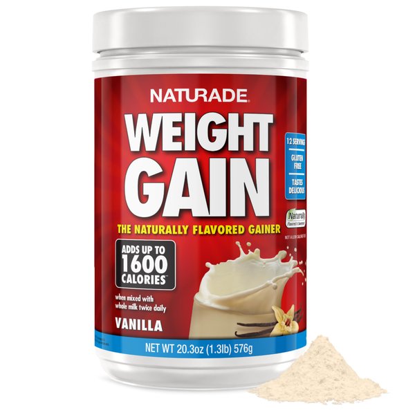 Naturade Weight Gain Instant Nutrition Drink Mix, Vanilla ,20.3 Ounce